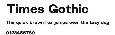 Times Gothic Preview