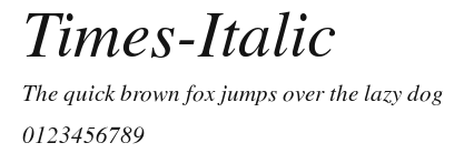 Times-Italic Preview