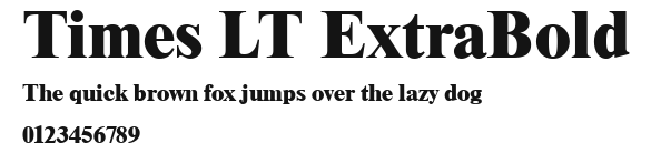Times LT ExtraBold Preview