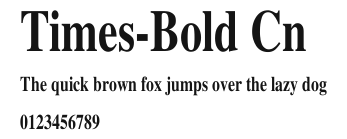 Times-Bold Cn Preview