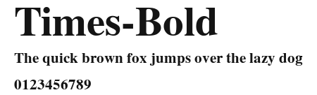 Times-Bold Preview