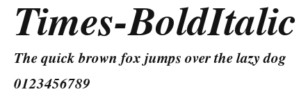 Times-BoldItalic Preview