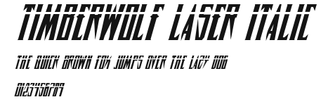 Timberwolf Laser Italic Preview