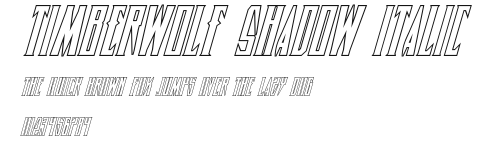 Timberwolf Shadow Italic Preview