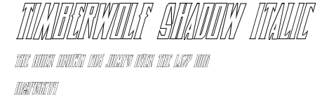 Timberwolf Shadow Italic Preview