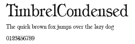 TimbrelCondensed Preview