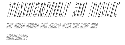 Timberwolf 3D Italic Preview