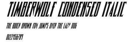 Timberwolf Condensed Italic Preview
