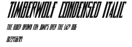 Timberwolf Condensed Italic Preview