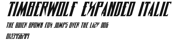 Timberwolf Expanded Italic Preview