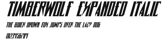 Timberwolf Expanded Italic Preview