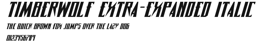 Timberwolf Extra-expanded Italic Preview