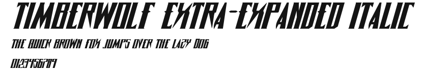 Timberwolf Extra-expanded Italic Preview