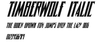 Timberwolf Italic Preview