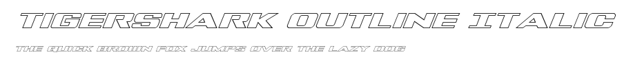 Tigershark Outline Italic Preview