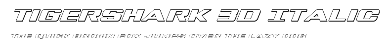 Tigershark 3D Italic Preview