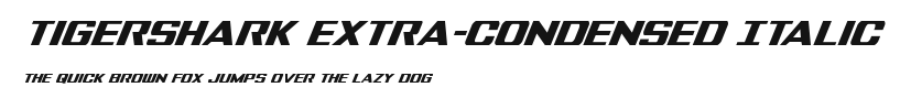 Tigershark Extra-Condensed Italic Preview