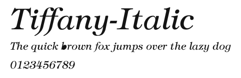 Tiffany-Italic Preview