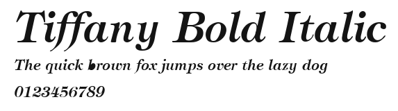 Tiffany Bold Italic Preview