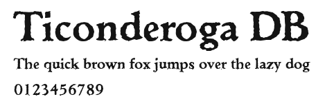 Ticonderoga DB Preview