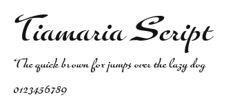 Tiamaria Script Preview