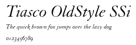 Tiasco OldStyle SSi Preview