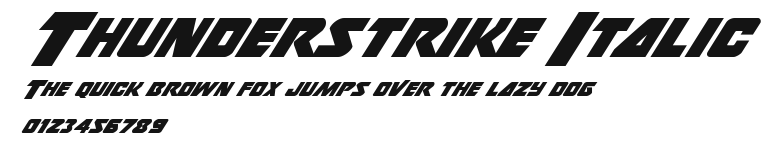 Thunderstrike Italic Preview