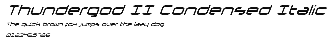 Thundergod II Condensed Italic Preview