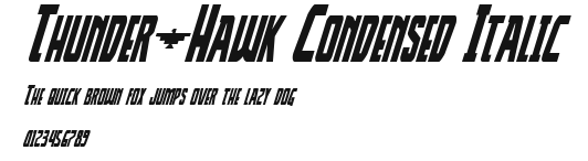 Thunder-Hawk Condensed Italic Preview