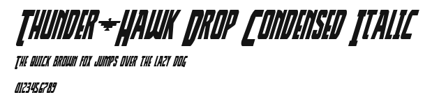 Thunder-Hawk Drop Condensed Italic Preview