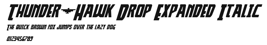 Thunder-Hawk Drop Expanded Italic Preview