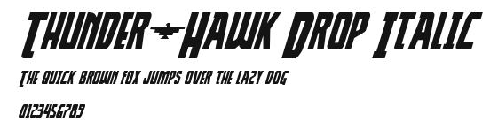 Thunder-Hawk Drop Italic Preview
