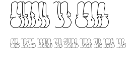 Throw-up Font Preview