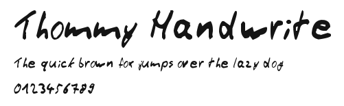 Thommy Handwrite Preview