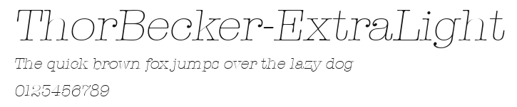 ThorBecker-ExtraLight Preview