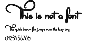 This is not a font Preview
