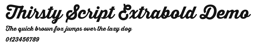 Thirsty Script Extrabold Demo Preview
