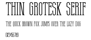 Thin Grotesk Serif Preview