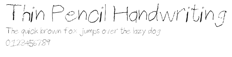 Thin Pencil Handwriting Preview