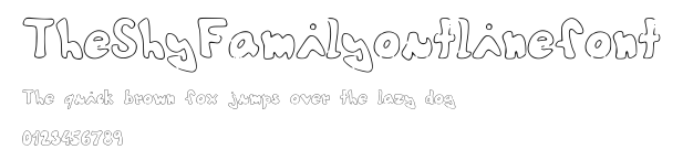 TheShyFamilyoutlinefont Preview