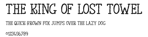 The King of Lost Towel Preview