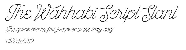 The Wahhabi Script Slant Preview