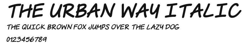 The Urban Way Italic Preview