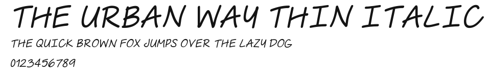 The Urban Way Thin Italic Preview