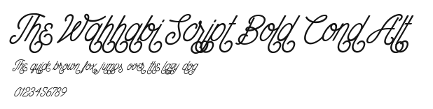 The Wahhabi Script Bold Cond Alt Preview