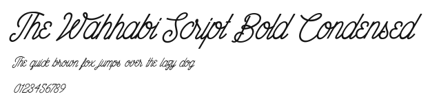 The Wahhabi Script Bold Condensed Preview