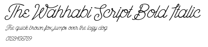 The Wahhabi Script Bold Italic Preview