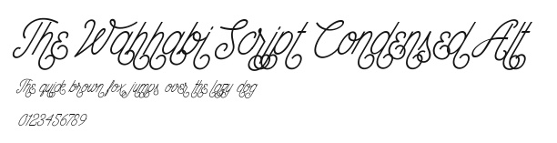 The Wahhabi Script Condensed Alt Preview