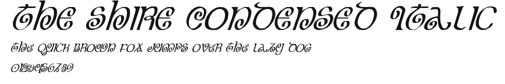 The Shire Condensed Italic Preview
