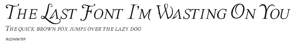The Last Font I'm Wasting On You Preview